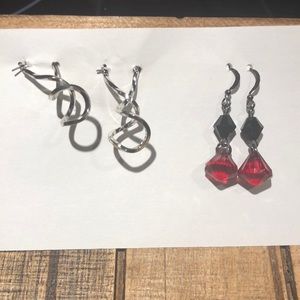 Pair of fashion earrings. Dangle, pierced ears. Good condition
